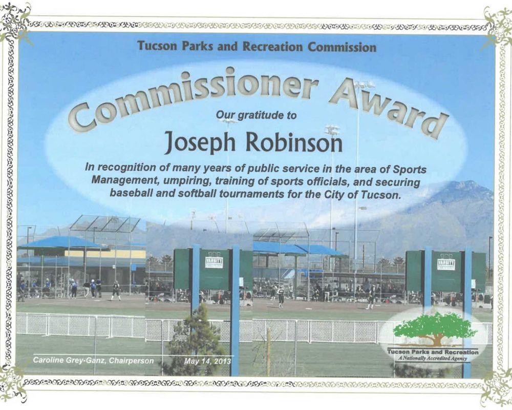 Joe Robinson Commissioner Award